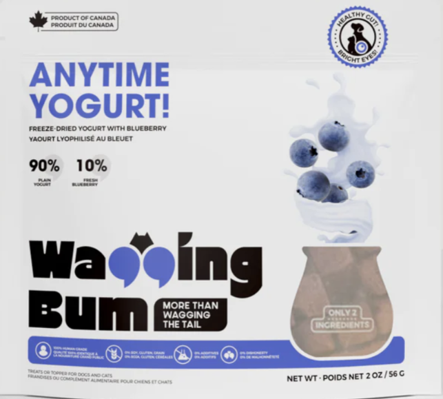 Gâterie yogourt et bleuet lyophilisée