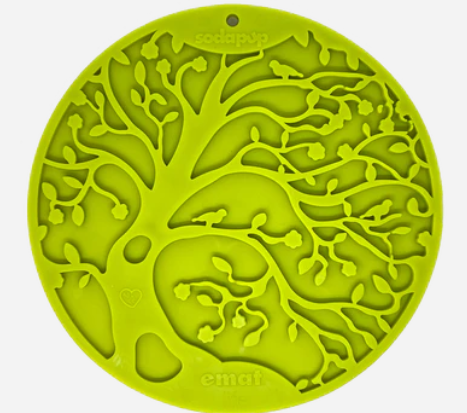 Tapis d'alimentation interactif avec ventouses -Arbre vert- Soda pup - Printemps