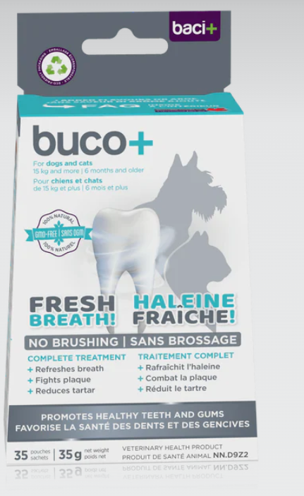 Supplément contre la mauvaise haleine, le tartre et la plaque | Chiens plus de 33 lbs - BACI +