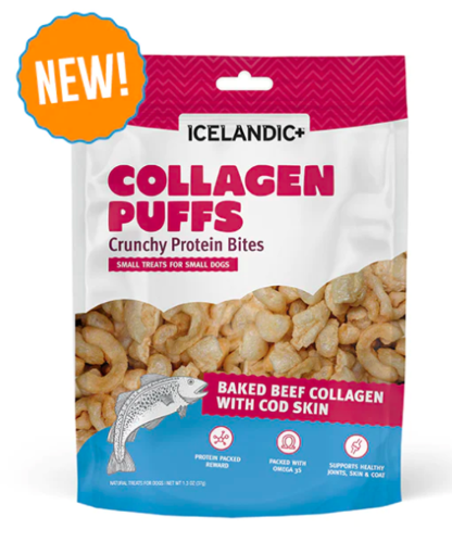 Gâterie croustillante collagène de bœuf et morue - Icelandic +