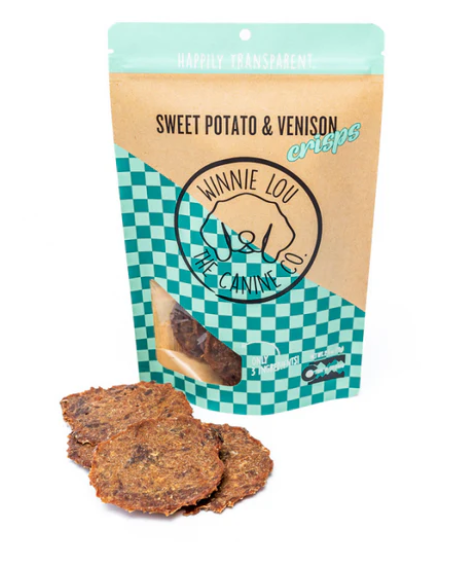 Gâteries croustillantes patate douce et venaison