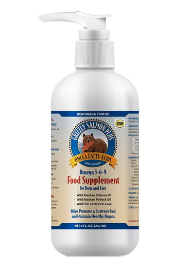 Huile de saumon sauvage Grizzly Plus - 8 onz