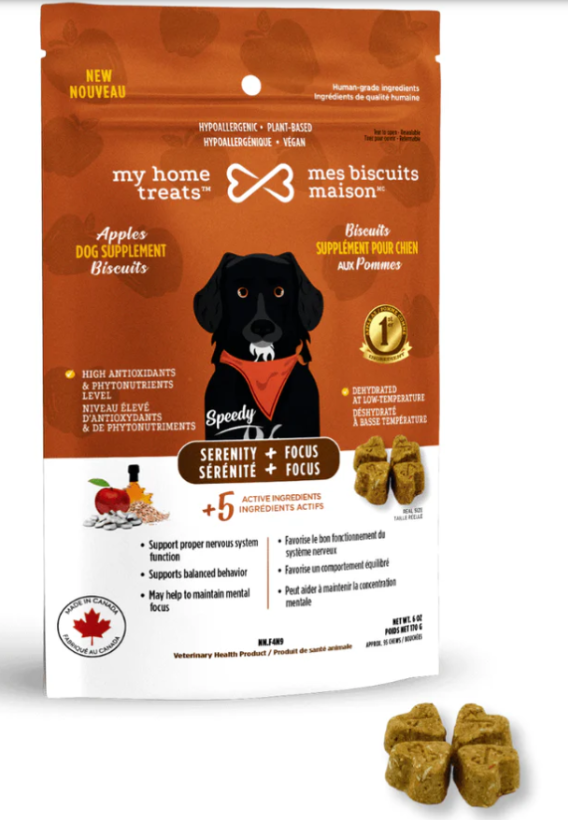 Supplément hypoallergénique pour chien aux pommes - Sérénité + Focus 170g - Mes biscuits maison
