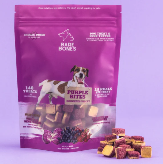 Gâterie lyophilisée bouchées mauves