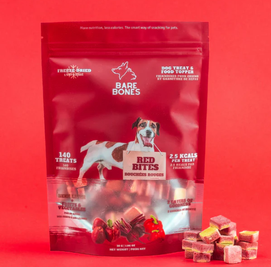 Gâterie lyophilisée bouchées rouges