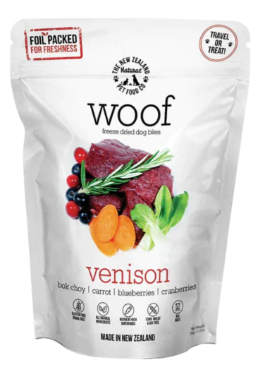 Gâteries naturelles lyophilisées au venaison