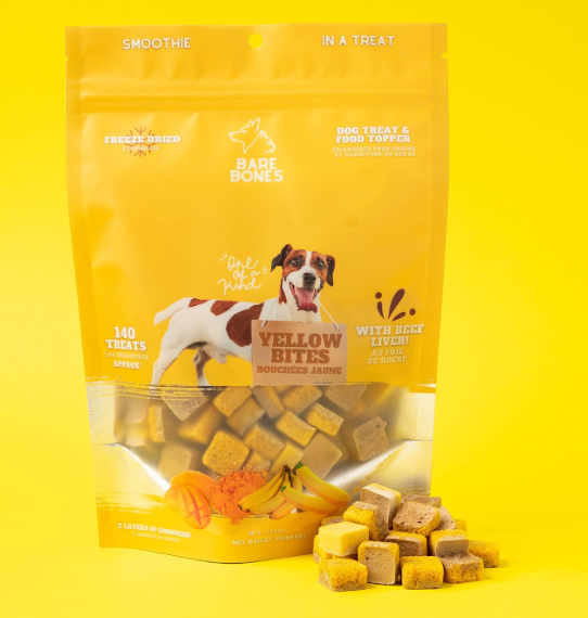 Gâterie lyophilisée bouchées jaunes