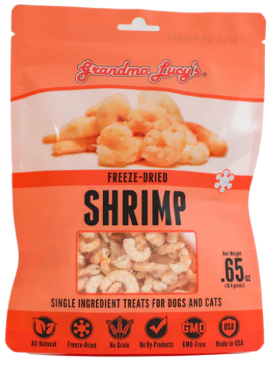 Gâteries crevettes lyophilisées