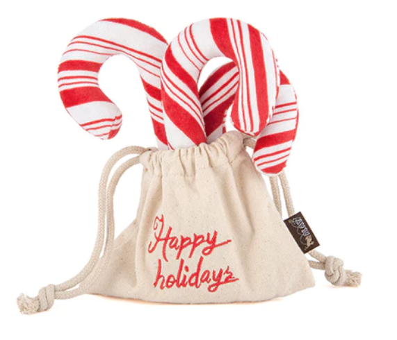 Peluche interactive sac de cannes - Noël 2025