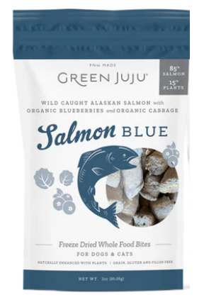 Gâteries lyophilisées saumon et bleuets