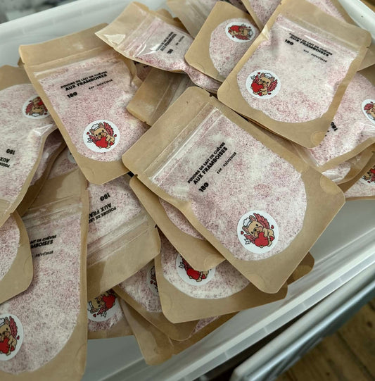 Lait de chèvre en poudre avec probiotiques & enzymes digestives framboise lyophilisé -  La doguerie ® -Saint-Valentin