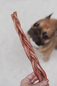 Bully stick tressé (plusieurs grandeurs)