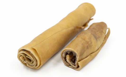 Gâterie à mâcher roulé de buffle (plusieurs grandeurs)