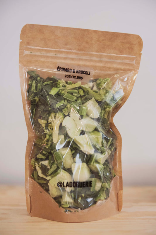 Mélange lyophilisé Épinards & Brocoli - La doguerie ®