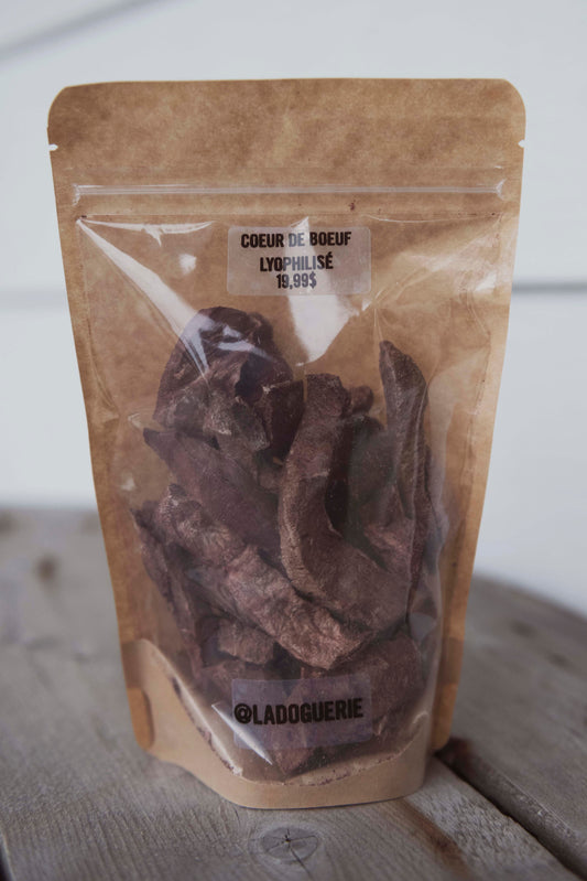 Cœur de bœuf nourri à l'herbe lyophilisé - La doguerie ®