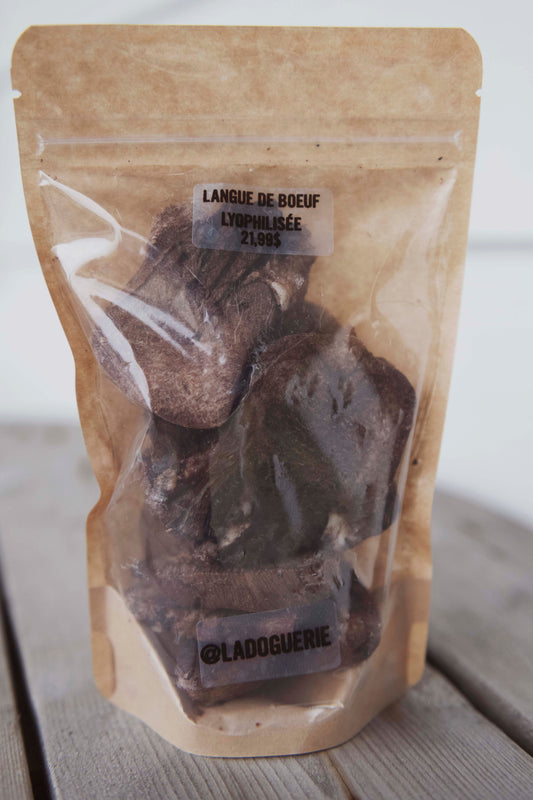 Langue de bœuf nourri à l'herbe lyophilisée - La doguerie ®