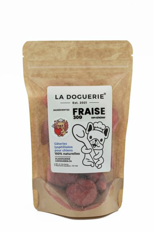 Mélange lyophilisé fraise entière  - La doguerie ® -Saint-Valentin