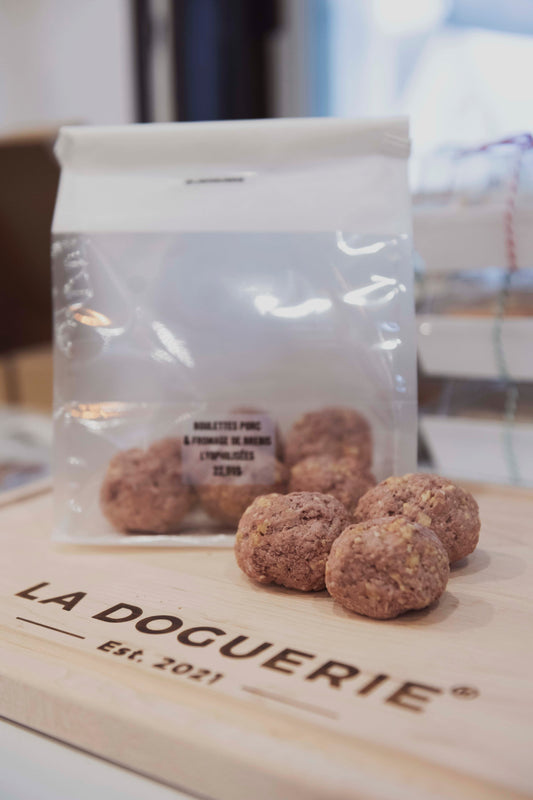 Gâteries lyophilisées Boulette de porc et fromage - La doguerie ®