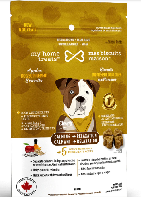 Supplément hypoallergénique pour chien aux pommes - Calmant + Relaxation 170g - Mes biscuits maison