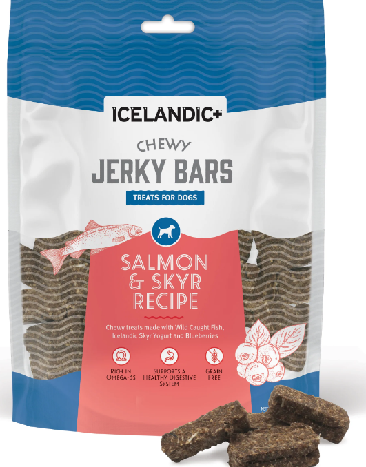 Jerky recette saumon , yogourt et bleuets- Icelandic+