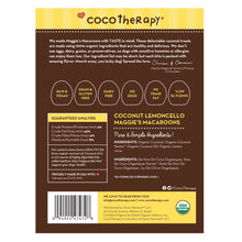 Charger l&#39;image dans la galerie, Gâteries tendres biologiques macarons noix de coco et citron Cocotherapy