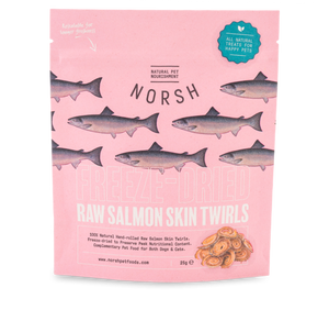 Gâteries peau de saumon lyophilisée Norsh
