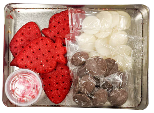 Paquet de biscuits à faire à la maison- fondue au chocolat- St-Valentin 2023