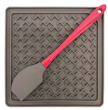 Tapis de léchage avec spatule - Messy Mutts