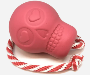 Jouet interactif avec corde tête de mort rose - SodaPup - Halloween 2023